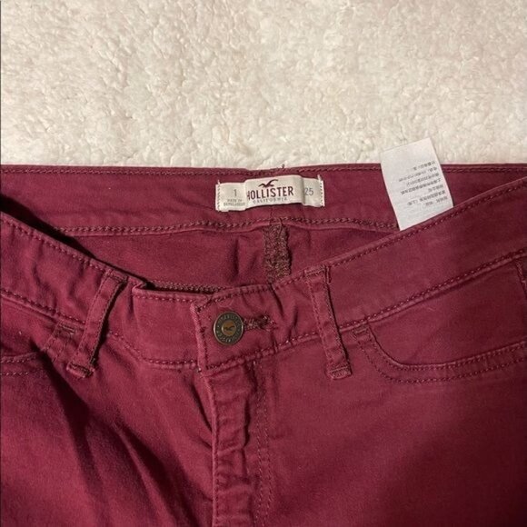 Hollister Maroon Jeggings - Picture 6 of 8